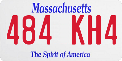 MA license plate 484KH4