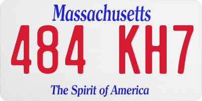 MA license plate 484KH7