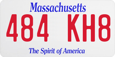 MA license plate 484KH8