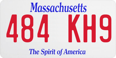 MA license plate 484KH9