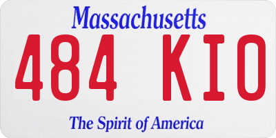 MA license plate 484KI0
