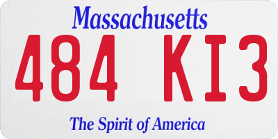 MA license plate 484KI3