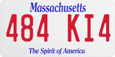 MA license plate 484KI4