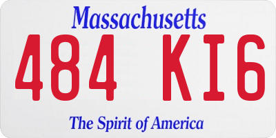MA license plate 484KI6