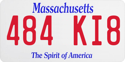 MA license plate 484KI8
