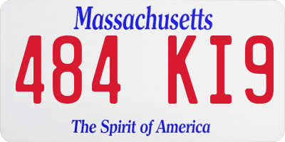 MA license plate 484KI9