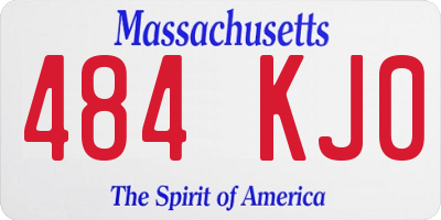 MA license plate 484KJ0