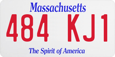 MA license plate 484KJ1