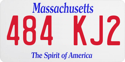 MA license plate 484KJ2