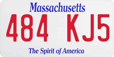 MA license plate 484KJ5