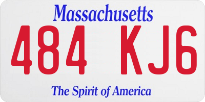 MA license plate 484KJ6