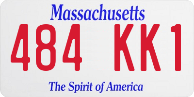 MA license plate 484KK1