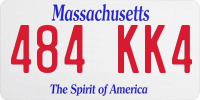 MA license plate 484KK4
