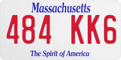 MA license plate 484KK6