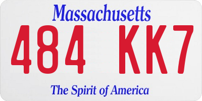 MA license plate 484KK7