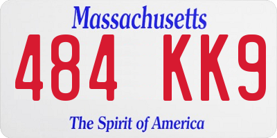 MA license plate 484KK9
