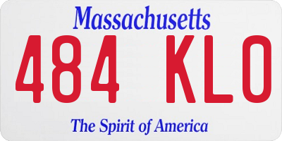 MA license plate 484KL0