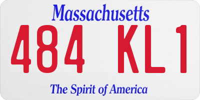 MA license plate 484KL1