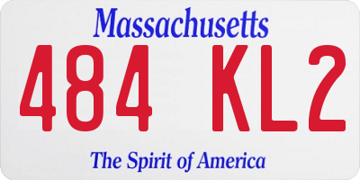 MA license plate 484KL2