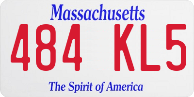 MA license plate 484KL5