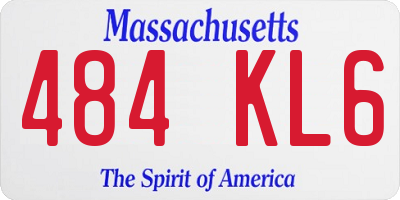MA license plate 484KL6