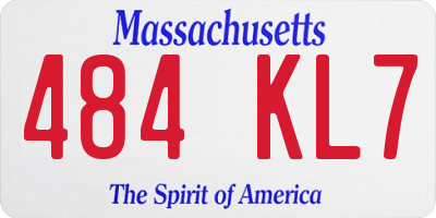 MA license plate 484KL7