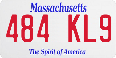 MA license plate 484KL9