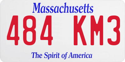 MA license plate 484KM3