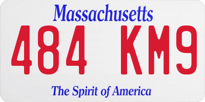 MA license plate 484KM9