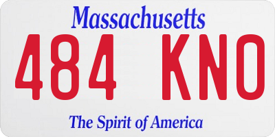 MA license plate 484KN0