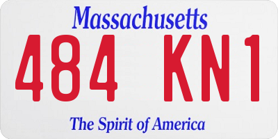 MA license plate 484KN1