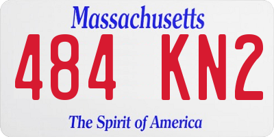 MA license plate 484KN2