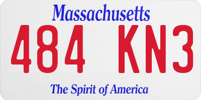 MA license plate 484KN3