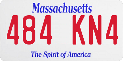 MA license plate 484KN4