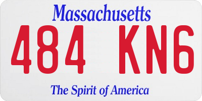 MA license plate 484KN6