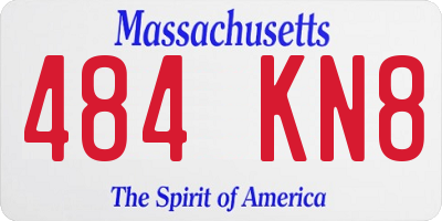 MA license plate 484KN8