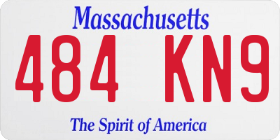 MA license plate 484KN9