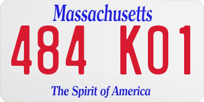 MA license plate 484KO1