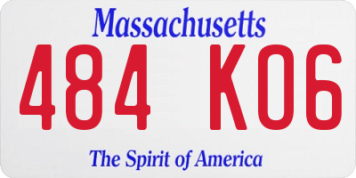 MA license plate 484KO6