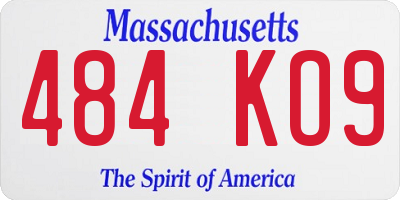 MA license plate 484KO9