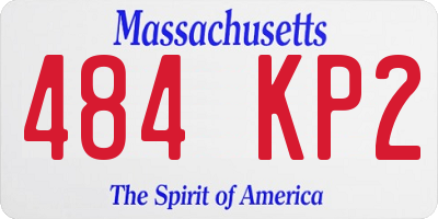 MA license plate 484KP2