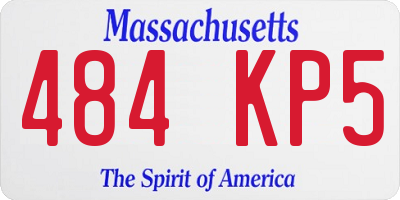 MA license plate 484KP5