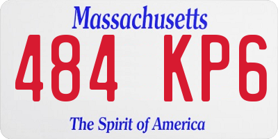 MA license plate 484KP6