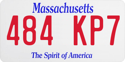 MA license plate 484KP7