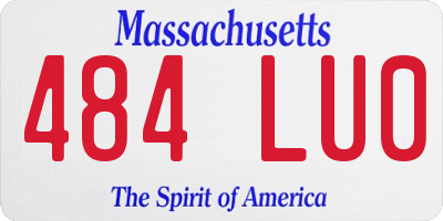 MA license plate 484LU0