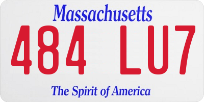 MA license plate 484LU7