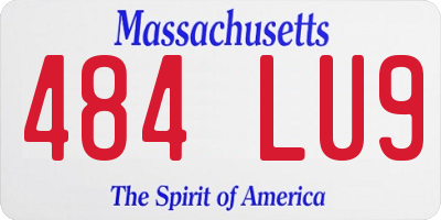 MA license plate 484LU9