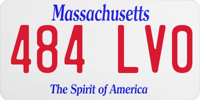 MA license plate 484LV0