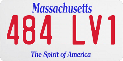 MA license plate 484LV1