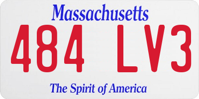 MA license plate 484LV3